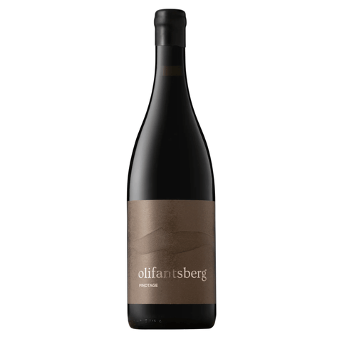 Olifantsberg Pinotage Red Wine 750ml bottle from South Africa, 14% ABV, showcasing premium dark berry and mocha flavors.