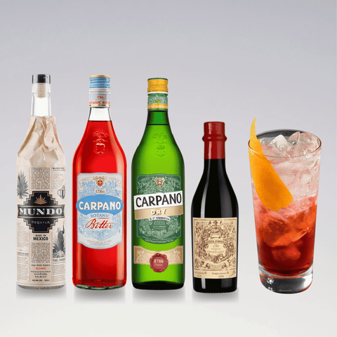 Rosita Cocktail ingredients: tequila, bitter, dry vermouth, sweet vermouth, and garnished drink; perfect for sophisticated cocktails.