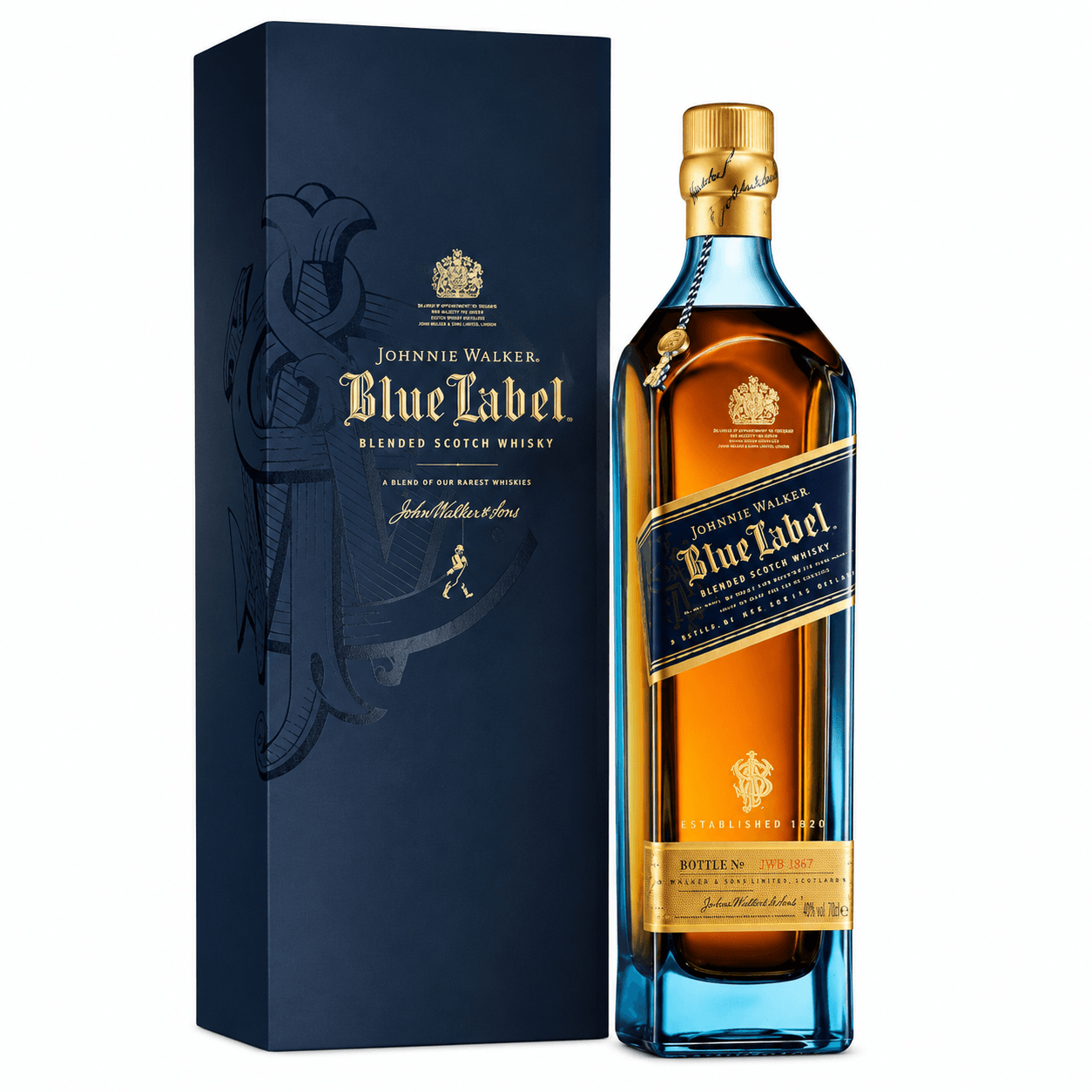 Johnnie Walker Blue Label ギフトボックス Johnnie Walker Blue Label Gift Box – Luxury Whisky 750ml – Alcozon