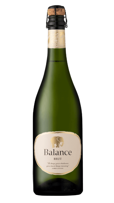 Balance Brut Sparkling Wine 75cl bottle, South Africa, 12% ABV, Méthode Cap Classique-style champagne, elegant and crisp.