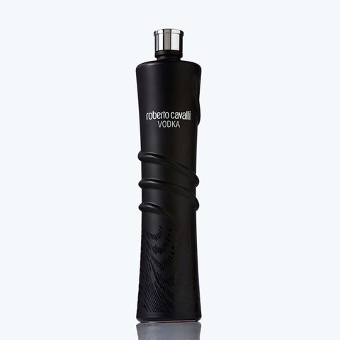 Roberto Cavalli Night Edition Vodka 1L bottle, Italian premium vodka with black luxury design.