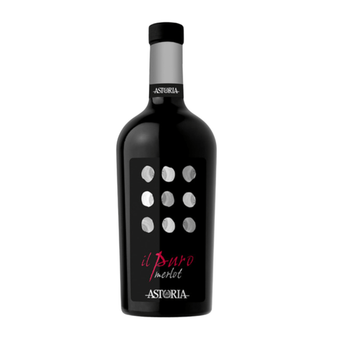 Astoria Il Puro Merlot Veneto IGT bottle, 750 ml, showcasing elegant design and rich red wine.