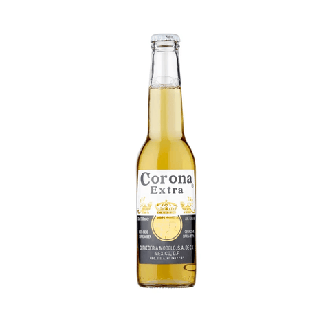 Corona Extra Beer bottle 33cl, 4.5% alcohol, Mexican lager with a refreshing taste, best served ice-cold, iconic summer beverage