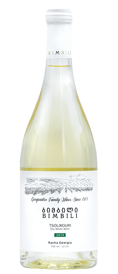 Bimbili Tsolikouri White Wine 750ml, 13.5% ABV, 2020 vintage from Racha, Georgia