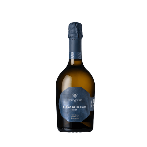 Blanc de Blancs Brut Sparkling Wine 75cl bottle with blue label, Italian origin, 11% ABV, perfect for celebrations.