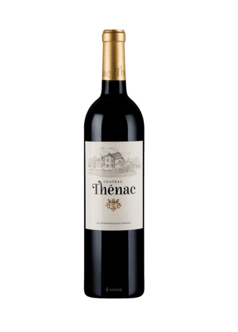 Château Thénac Bergerac Rouge 2013 wine bottle, French red wine with Merlot, Cabernet Sauvignon, and Malbec blend.