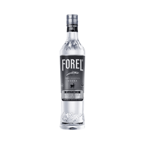 Forel Platinum Vodka 500 ml bottle, premium Ukrainian spirit with smooth taste and elegant design
