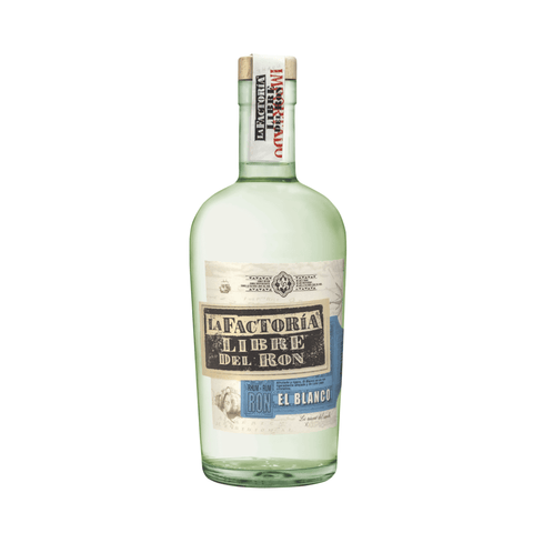 La Factoría Libre del Ron El Blanco 700 ml bottle showcasing its premium Caribbean rum and vintage label design.