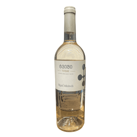 Mgaloblishvili Tvishi White Wine 750ml bottle, semi-sweet, 11.5% ABV, 2024 vintage from Kakheti, Georgia