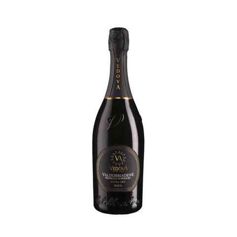 Vedova Valdobbiadene Prosecco Superiore DOCG Extra Dry 75cl bottle, Italian sparkling wine.