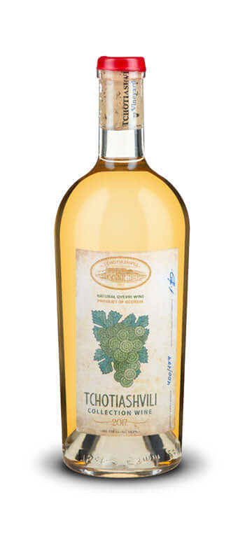 Tchotiashvili Kisi Mtsvane Collection Wine 750ml bottle, traditional Georgian qvevri wine, 2017, Kakheti, limited edition.