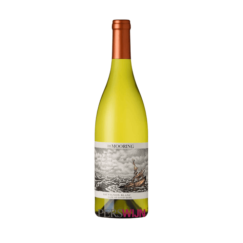 The Mooring Sauvignon Blanc wine bottle from Cape of Good Hope, South Africa, featuring citrus and tropical aromas.