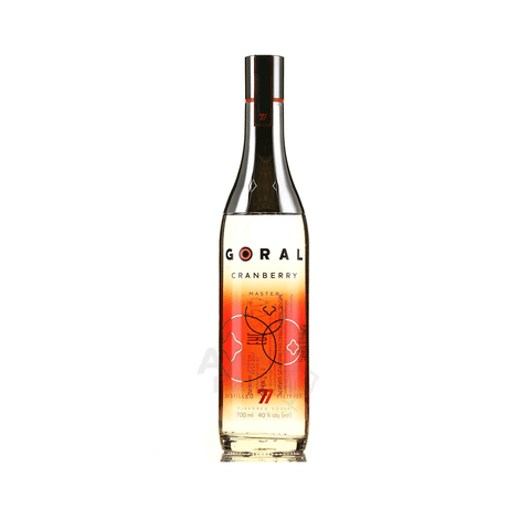 Goral Cranberry Vodka 70cl bottle, Slovak premium vodka with cranberry flavor, clear water from Tatra Mountains, 40% alcohol content