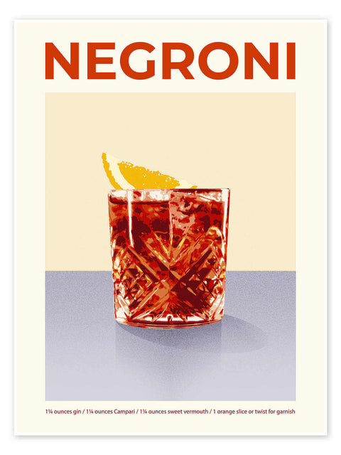 Classic Negroni cocktail with orange garnish, ideal for Cocktail Recipes collection.