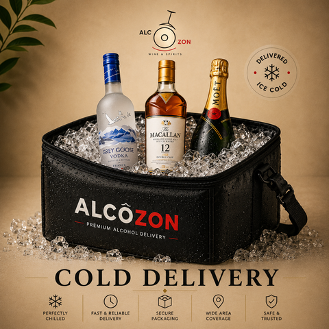Cold Drinks Delivered with vodka, sparkling wine, and mixers in ice for fast and safe delivery.