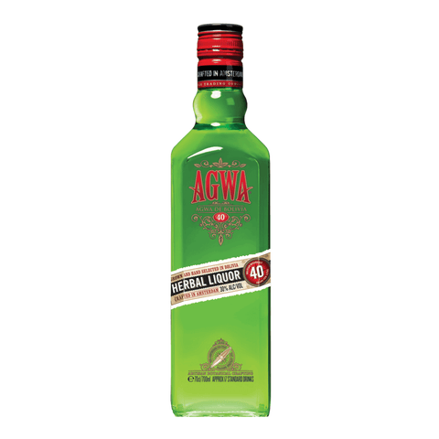 Agwa De Bolivia Herbal Liqueur 70cl bottle with green label, 30% alcohol, Netherlands