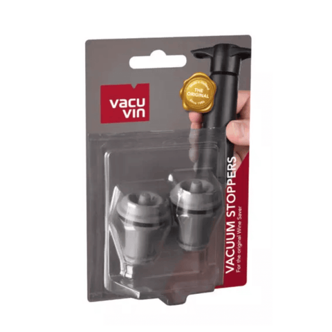 Vacu Vin Vacuum Wine Saver with Stoppers packaging, showing wine preservation accessory for maintaining wine flavor and aroma.