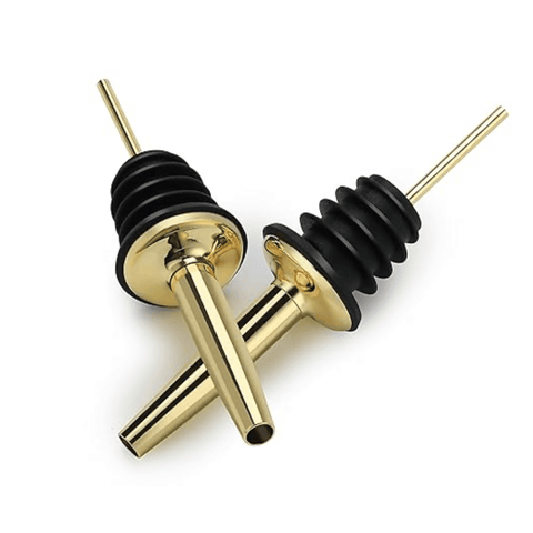 Gold Stainless Steel Bottle Pourer with a sleek gold finish, crafted for smooth pouring. Perfect bar accessory for mixologists and enthusiasts.