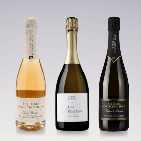 Premium Italian Sparkling Wine Trio X3 bottles from Italy's top wineries.