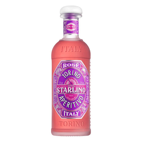 Bottle of Starlino Rose Aperitivo 70cl from Italy, featuring vibrant pink label and elegant design.