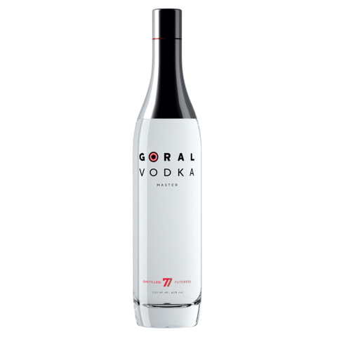 Goral Vodka bottle 1L 40% from Slovakia, premium Slovak vodka with smooth taste and crystal-clear Tatra Mountain spring water.