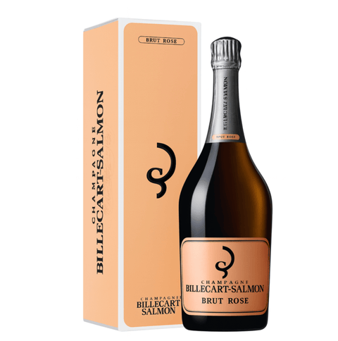 Billecart-Salmon Brut Rose Champagne 750ml bottle and box, French rosé, 12% ABV