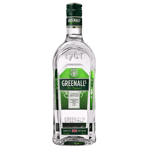 Greenalls London Dry Gin 1L bottle, classic design, 40% UK distilled, original 1761 recipe, traditional British gin-making.