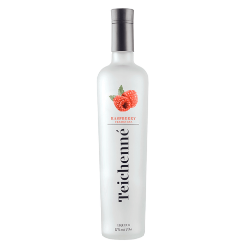 Teichenne Raspberry Liqueur 700ml bottle, featuring 17% ABV, showcasing premium Spanish raspberry flavor in elegant packaging.