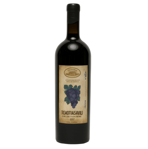 Tchotiashvili Budeshuri Saperavi Red Wine 750ml bottle, 2017 vintage, from Kakheti, Georgia, by Tchotiashvili Family Winery