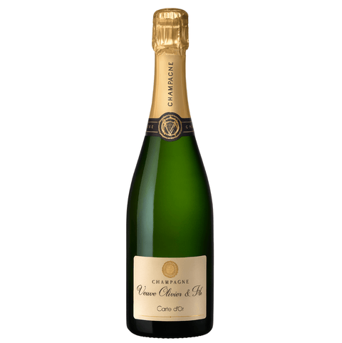 Veuve Olivier & Fils Carte d’Or Brut Champagne 750ml bottle, elegant French sparkling wine, perfect for celebrations and gifting.