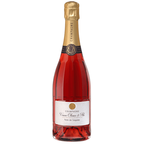 Veuve Olivier & Fils Perle de Saignee Rose Champagne 750ml bottle with elegant pink hue from France