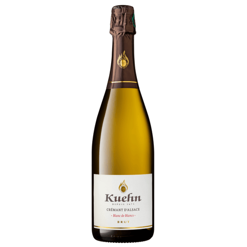 Bottle of Kuehn Cremant dAlsace Blanc de Blancs Brut 750ml sparkling wine from France.