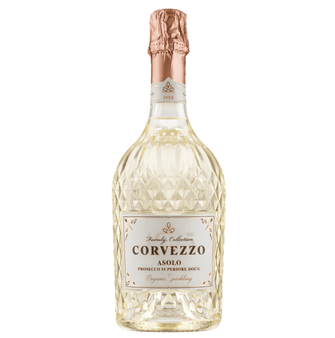 Bottle of Asolo Prosecco Superiore DOCG Organic Extra Dry 75cl with elegant design and Italian craftsmanship.