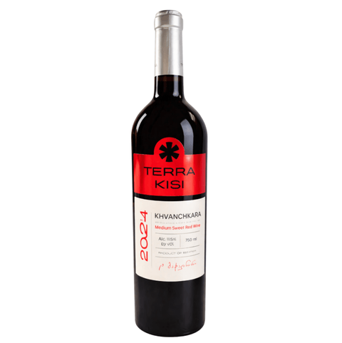 Terra Kisi Khvanchkara Semi Sweet Red Wine 750ml bottle from 2024, Georgia - classic Georgian red wine.