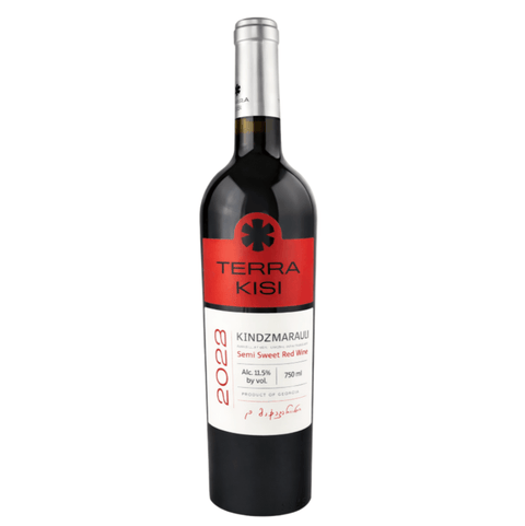 Terra Kisi Kindzmarauli semi-sweet red wine 750ml bottle from Georgia, 2023 vintage.