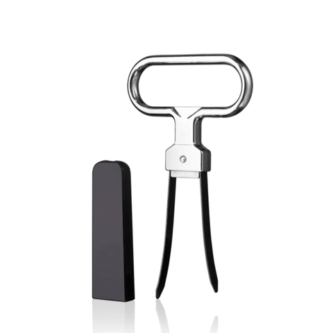 Vacu Vin Cork Puller Stainless Steel two-prong wine opener with protective case, ideal for intact and fragile cork removal.