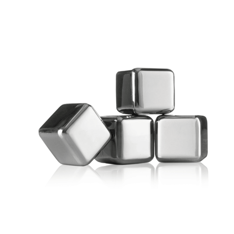 Vacu Vin Whiskey Stones Stainless Steel Set offering elegant drink chilling without dilution in a stylish and sustainable design.