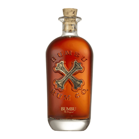 Bumbu Original Spiced Rum 70cl bottle with unique design and deep amber color.
