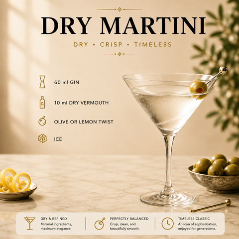 Dry Martini Cocktail from Alcozon