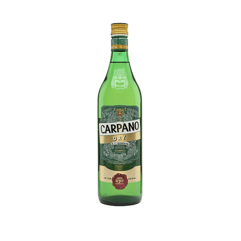 Carpano Dry Vermouth 1L bottle, Italian aromatic dry vermouth with herbs and spices, by Carpano house of Turin.