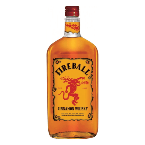 Fireball Cinnamon Whisky 700 ml bottle showcasing iconic fiery logo and 33% ABV label, ideal for bold and spicy spirit enthusiasts.