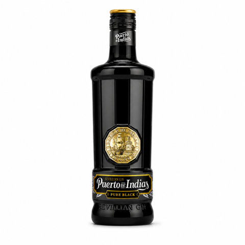 Puerto de Indias Pure Black ჯინი - 1 ლ - 40% - ესპანეთი