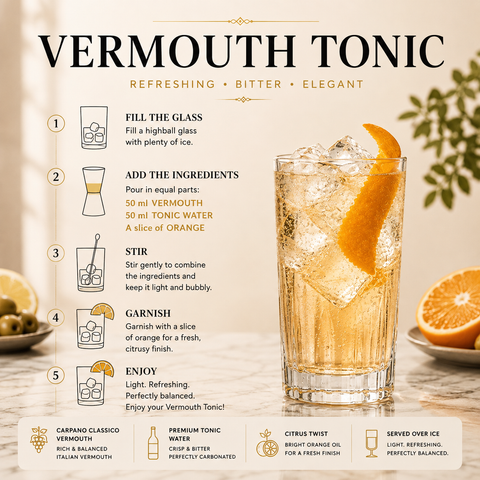 Vermouth Tonic 🍋🧊 A Fresh and Light Aperitif