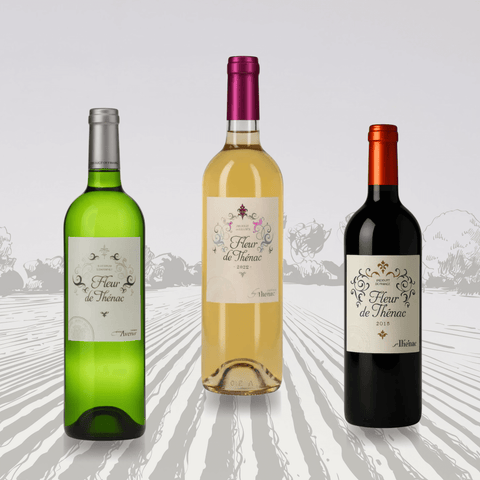 Fleur de Thénac French Wine Collection X3 bottles showcasing elegant French wines from Thénac vineyards