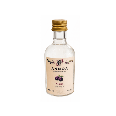 Annoa Georgian Chacha Plum 50ml bottle with plum flavor label