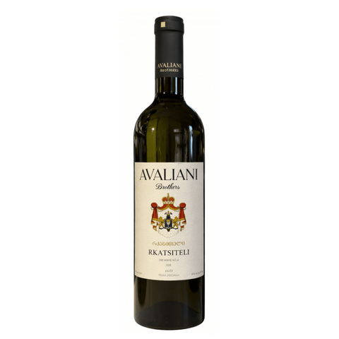 Avaliani Brothers Rkatsiteli Dry White Wine 750ml bottle, Georgian Rkatsiteli grape, 2023 vintage