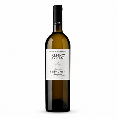 Bottle of Albino Armani Pinot Grigio Corvara White Wine 750ml from Italy, showcasing its elegant label and design.