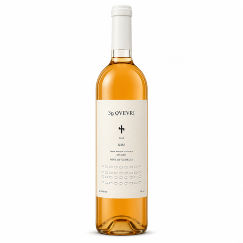 39 Qvevri Kisi 2022 bottle of Georgian amber wine with label