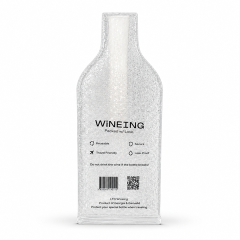 Bottle Protector and Travel Bag reusable inflatable wine protection cover with air-cushion design for safe travel and shipping.