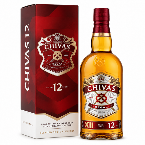 Chivas Regal 12 წლიანი Blended სკოჩი ვისკი 1L 40% (Scotland)